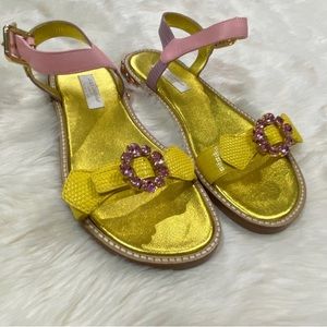 NWOB Dolce and Gabbana kids rhinestone sandal shoe Sz 32